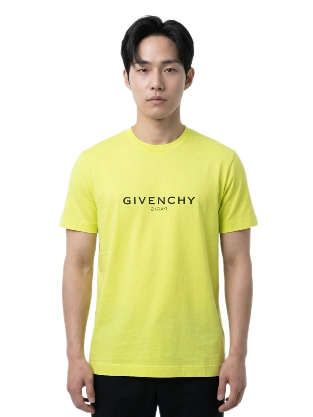 Givenchy Paris Neon Green Logo T-Shirt Size Large Designer Tee